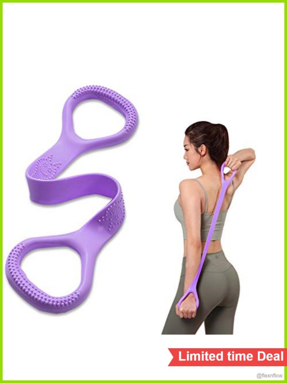 Figure 8 Resistance Band Natural Rubber Arm Back Shoulder Stretch Exercise